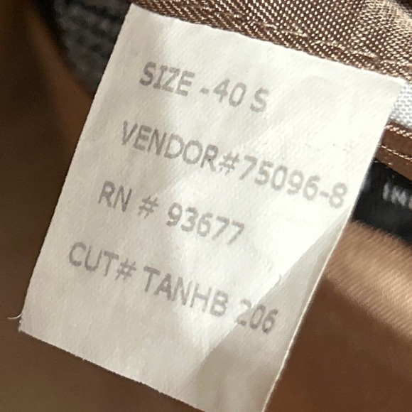 Stafford Wool Blazer Tweed Tan Herringbone Soft Sport Coat Jacket 40S - Picture 4 of 13